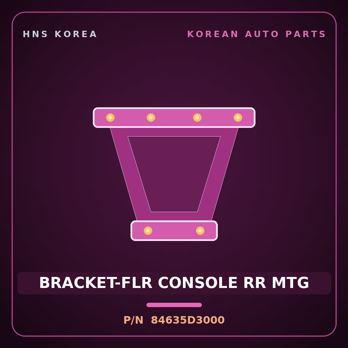 Genuine Mobis BRACKET-FLR CONSOLE RR MTG 84635D3000 for Tucson 2015 HNS Parts Korea