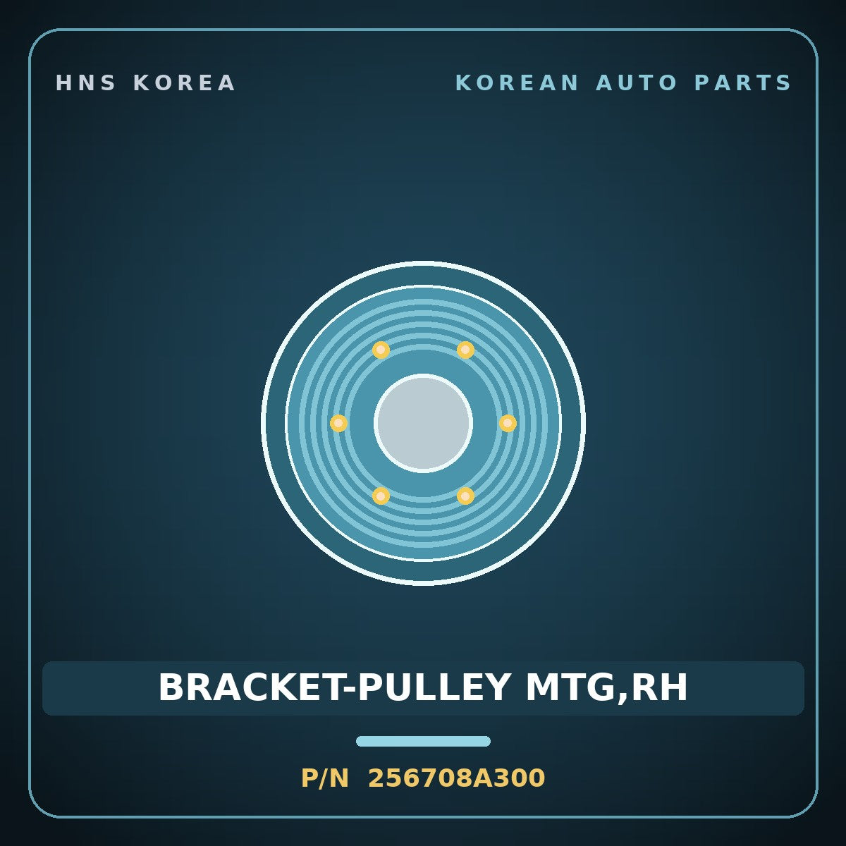 Genuine Mobis BRACKET-PULLEY MTG,RH 256708A300 for Aero Queen 2004 HNS Parts Korea