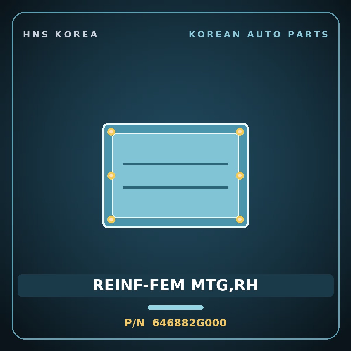 Genuine Mobis REINF-FEM MTG,RH 646882G000 for Carens 2006 HNS Parts Korea