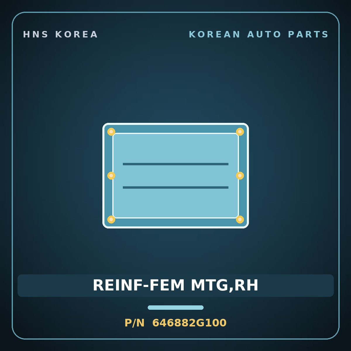 Genuine Mobis REINF-FEM MTG,RH 646882G100 for Carens 2006 HNS Parts Korea