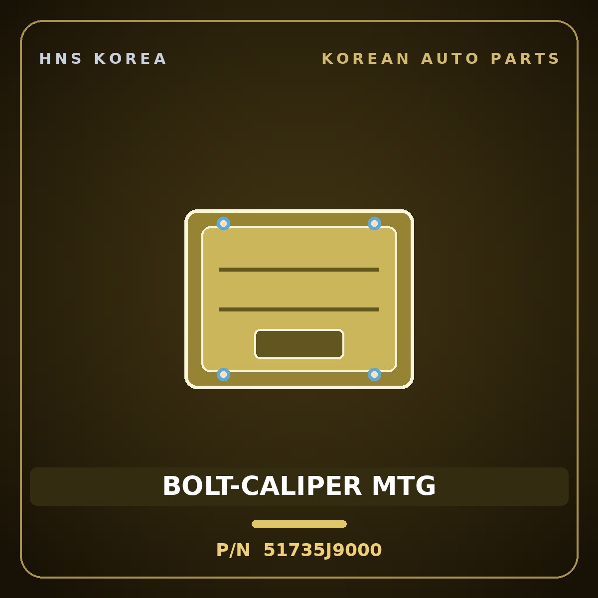 Genuine Mobis BOLT-CALIPER MTG 51735J9000 for Kona 2021 HNS Parts Korea