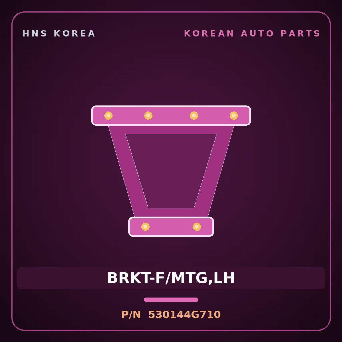 Genuine Mobis BRKT-F/MTG,LH 530144G710 for Palisade 2021 HNS Parts Korea