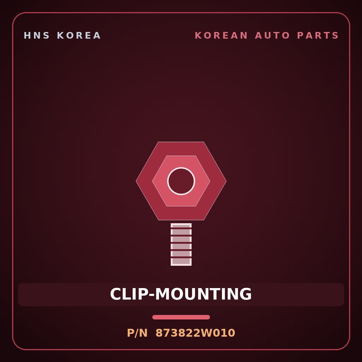Genuine Mobis CLIP-MOUNTING 873822W010 for Carnival 2014 HNS Parts Korea