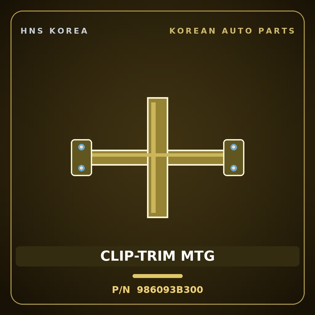 Genuine Mobis CLIP-TRIM MTG 986093B300 for Equus 1999 HNS Parts Korea