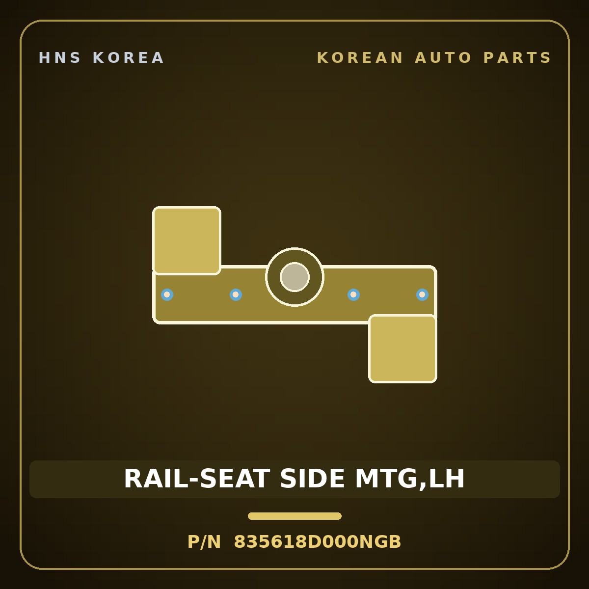 Genuine Mobis RAIL-SEAT SIDE MTG,LH 835618D000NGB for Express 2019 HNS Parts Korea