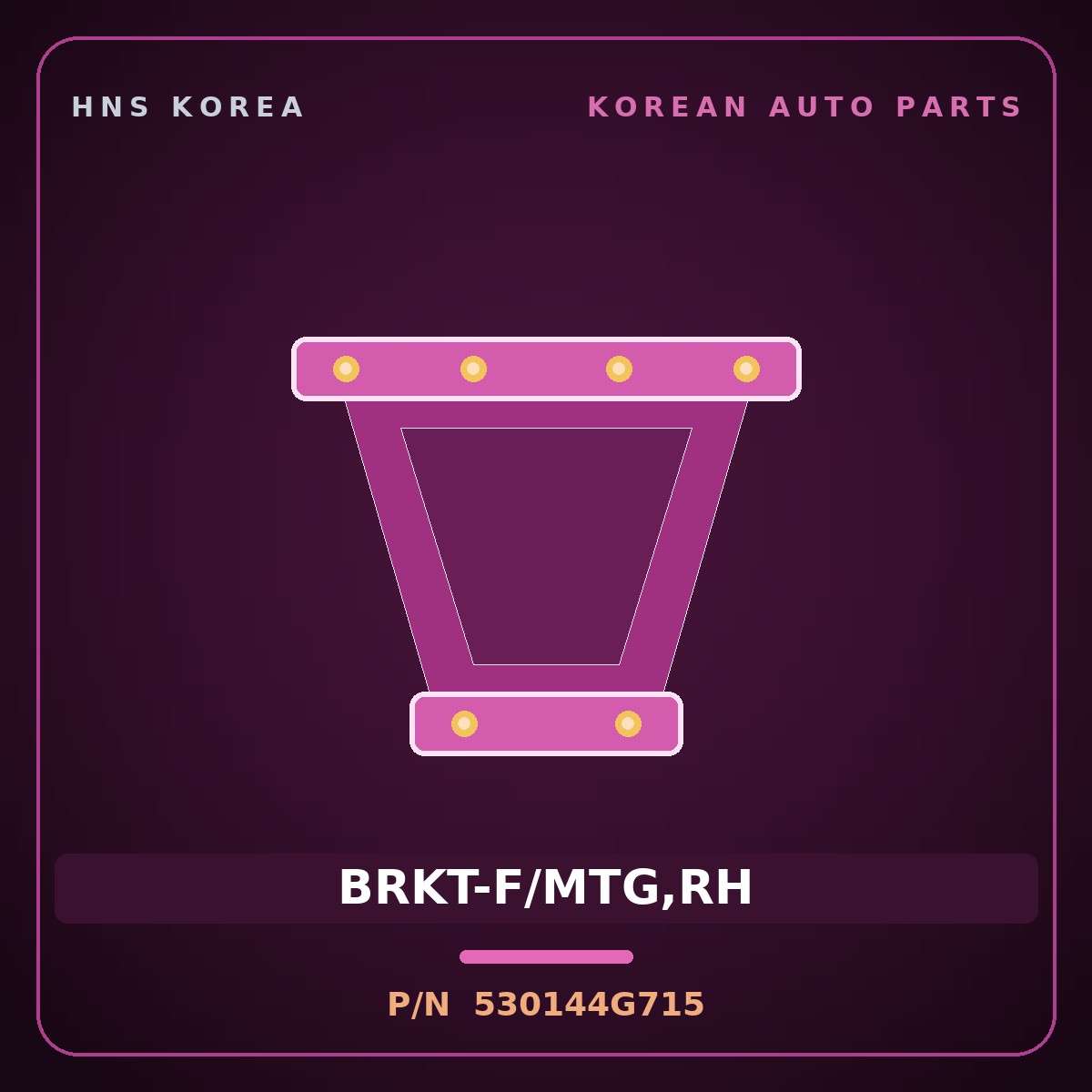 Genuine Mobis BRKT-F/MTG,RH 530144G715 for Palisade 2021 HNS Parts Korea