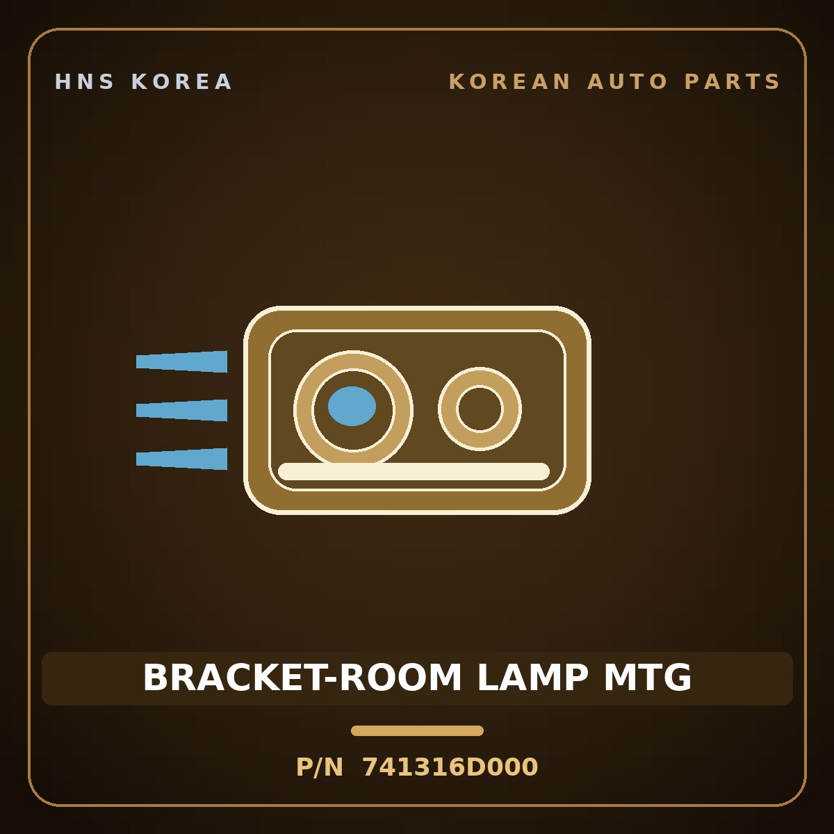Genuine Mobis BRACKET-ROOM LAMP MTG 741316D000 for Pavise 2019 HNS Parts Korea