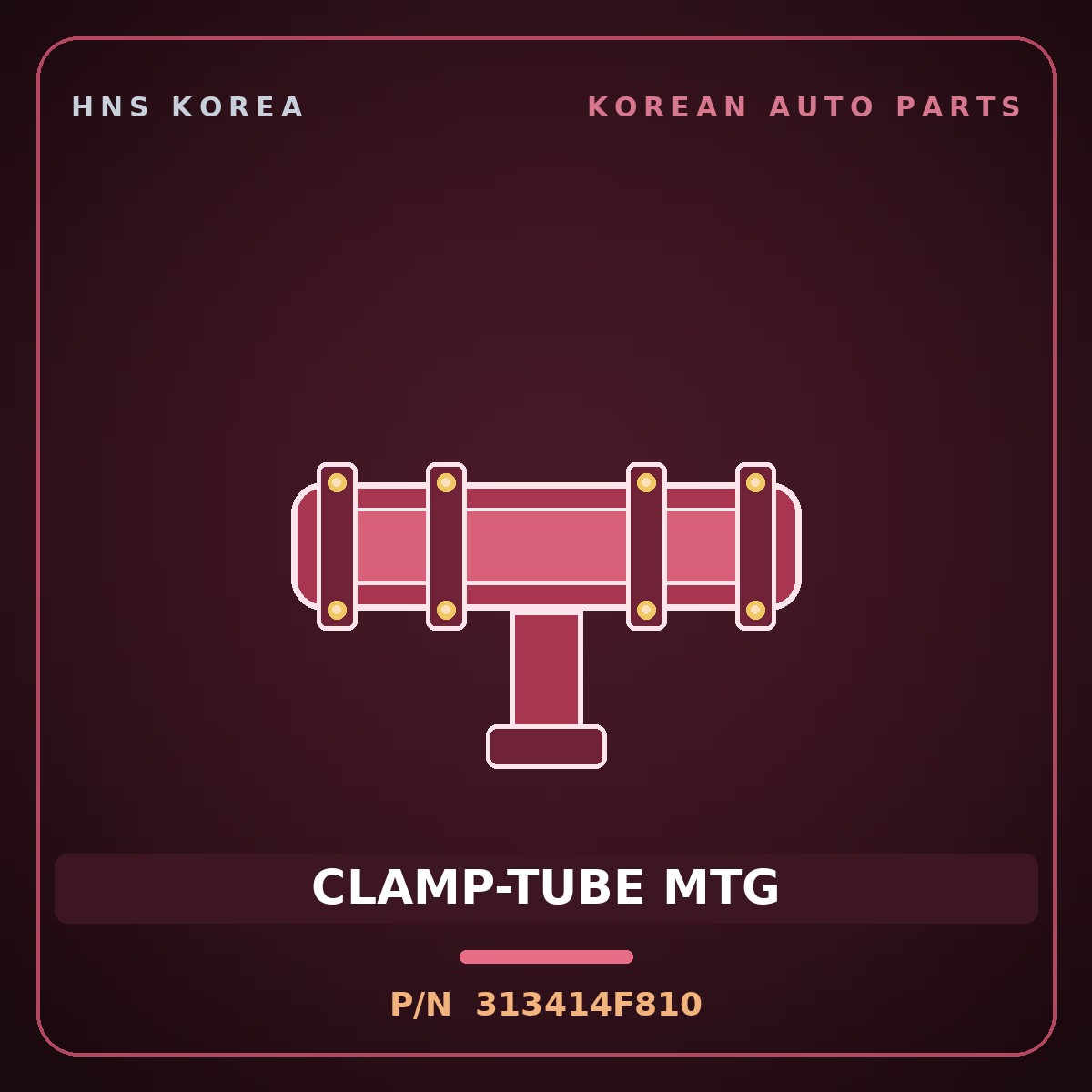 Genuine Mobis CLAMP-TUBE MTG 313414F810 for Porter 2004 HNS Parts Korea