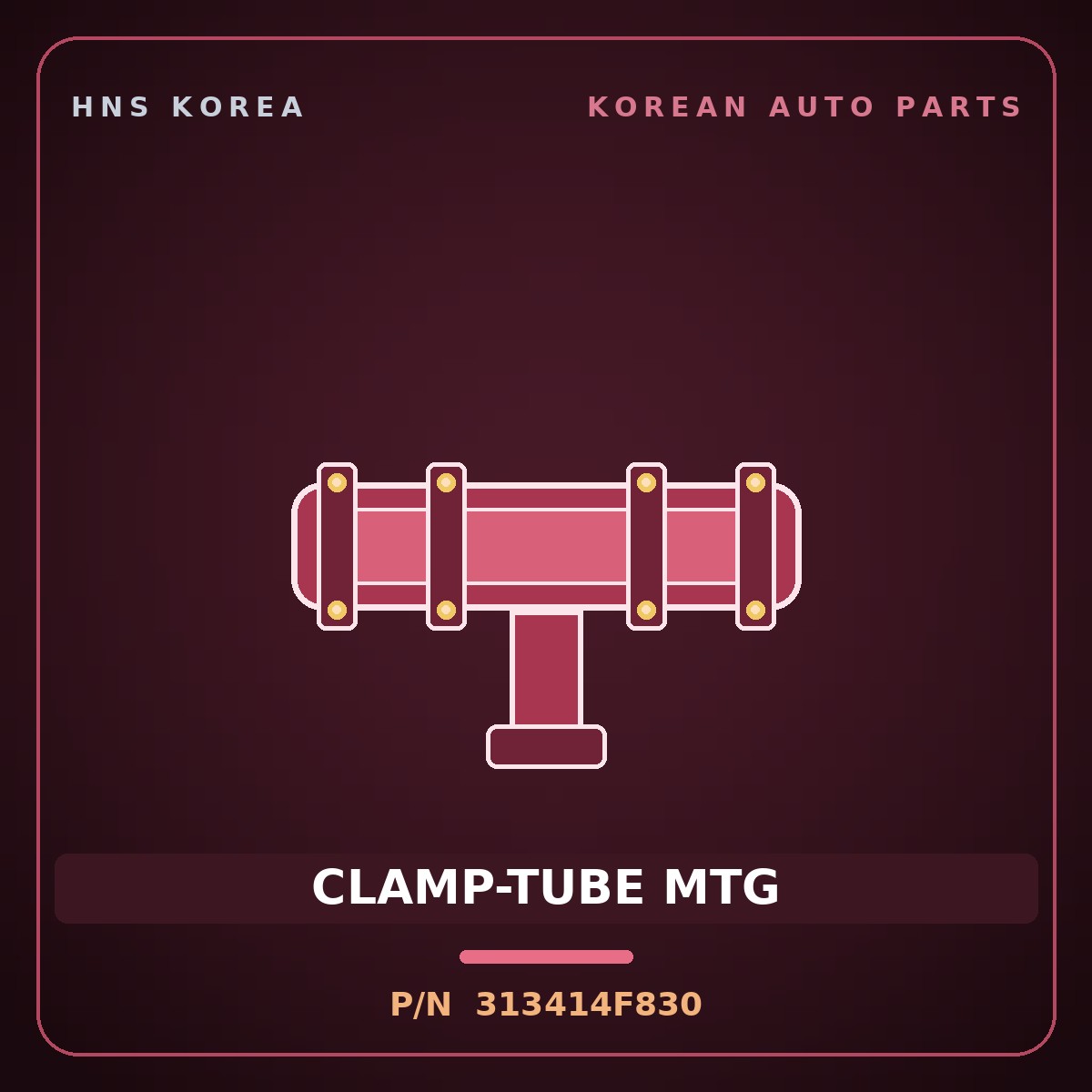 Genuine Mobis CLAMP-TUBE MTG 313414F830 for Porter 2004 HNS Parts Korea