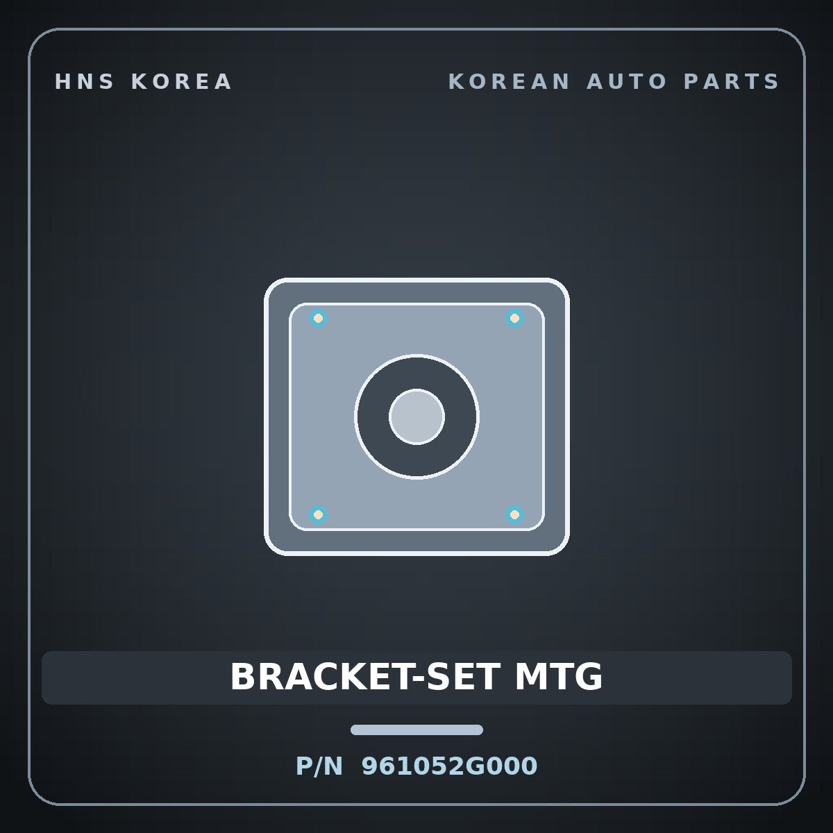 Genuine Mobis BRACKET-SET MTG 961052G000 for Lotze 2006 HNS Parts Korea