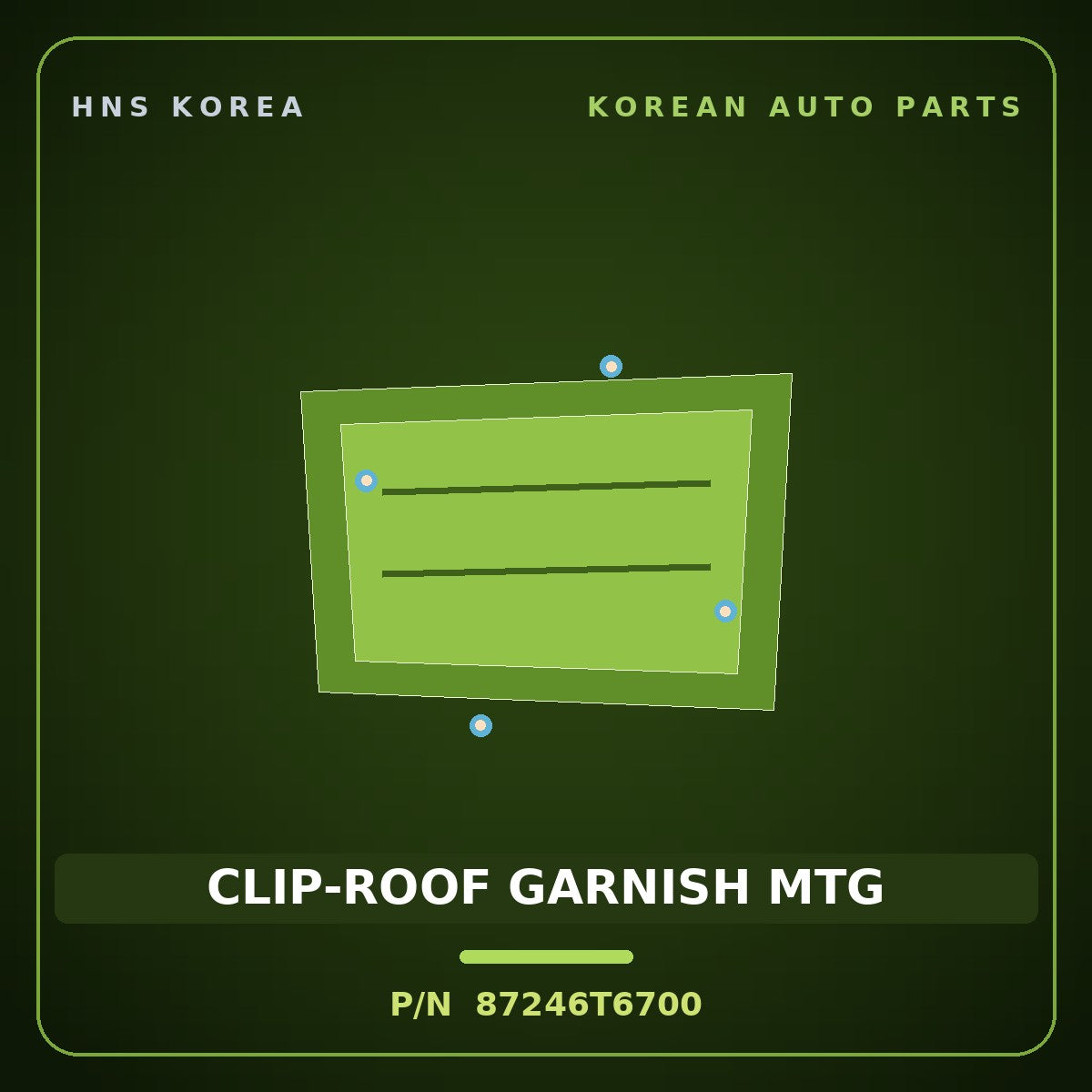 Genuine Mobis CLIP-ROOF GARNISH MTG 87246T6700 for Genesis GV80 2024 HNS Parts Korea