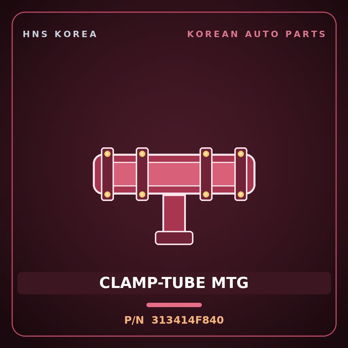 Genuine Mobis CLAMP-TUBE MTG 313414F840 for Porter 2004 HNS Parts Korea
