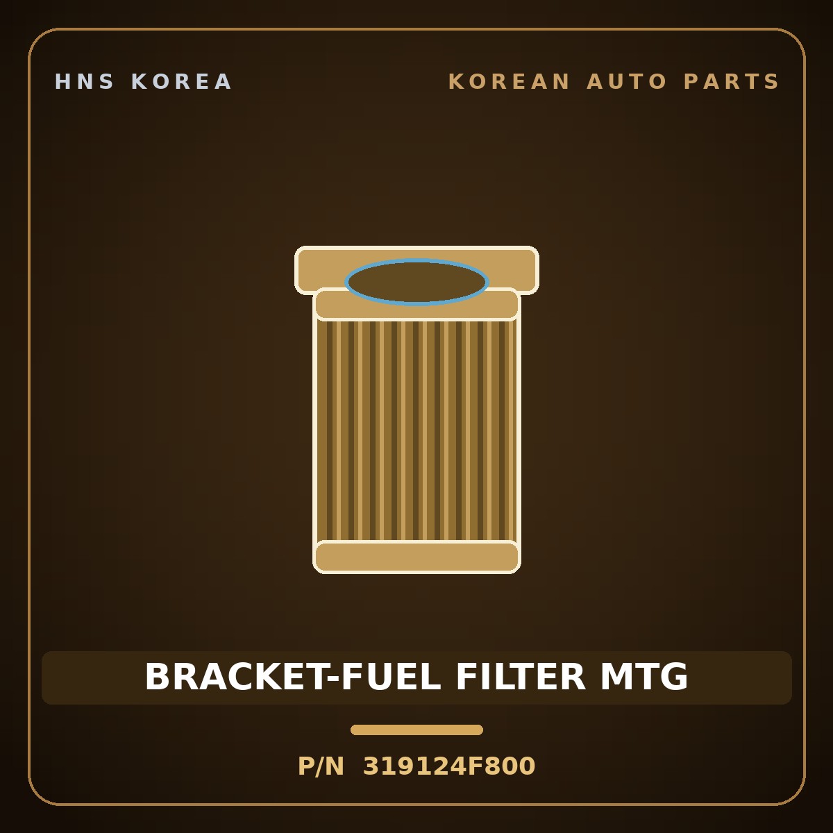 Genuine Mobis BRACKET-FUEL FILTER MTG 319124F800 for Bongo 2004 HNS Parts Korea