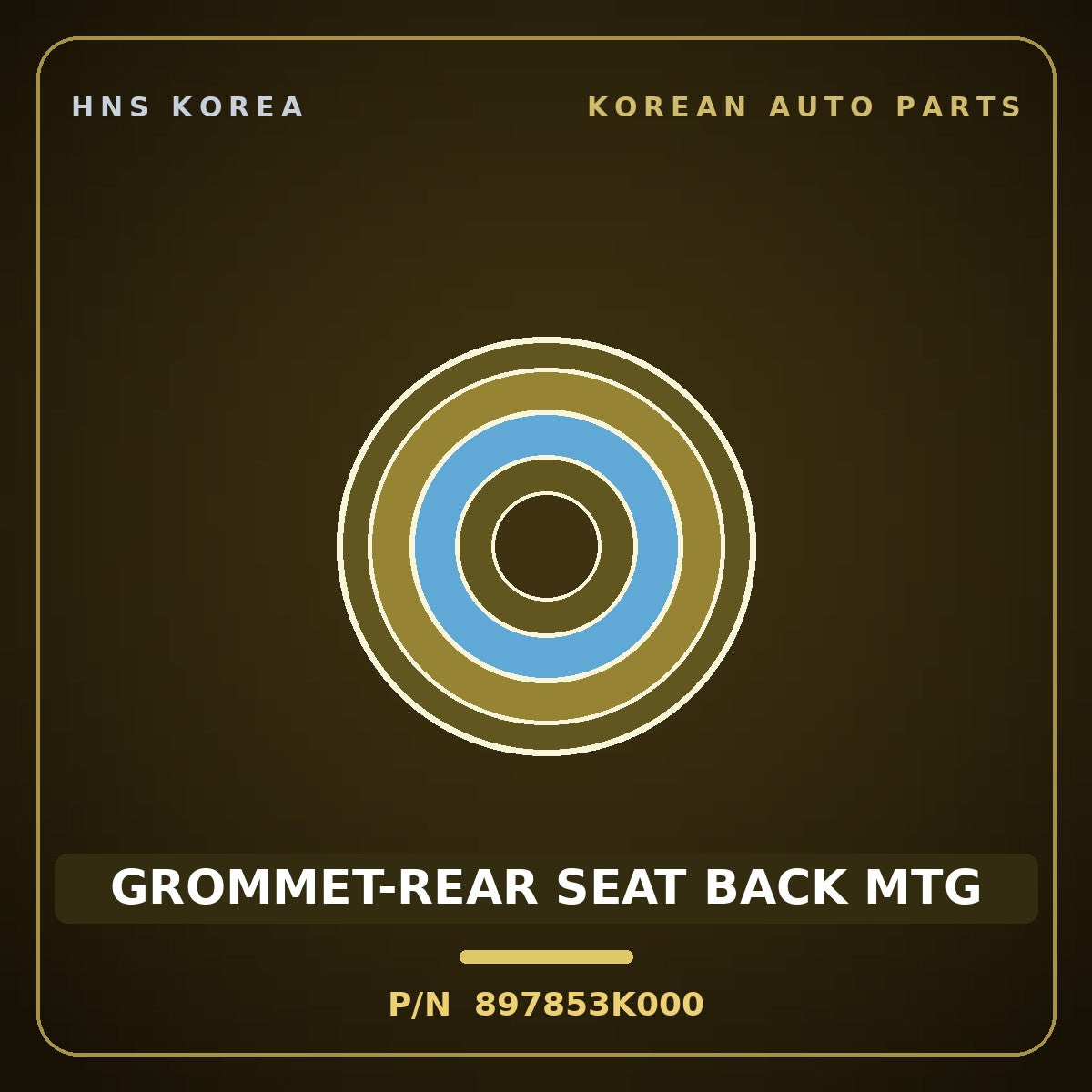 Genuine Mobis GROMMET-REAR SEAT BACK MTG 897853K000 for Grandeur 2006 HNS Parts Korea