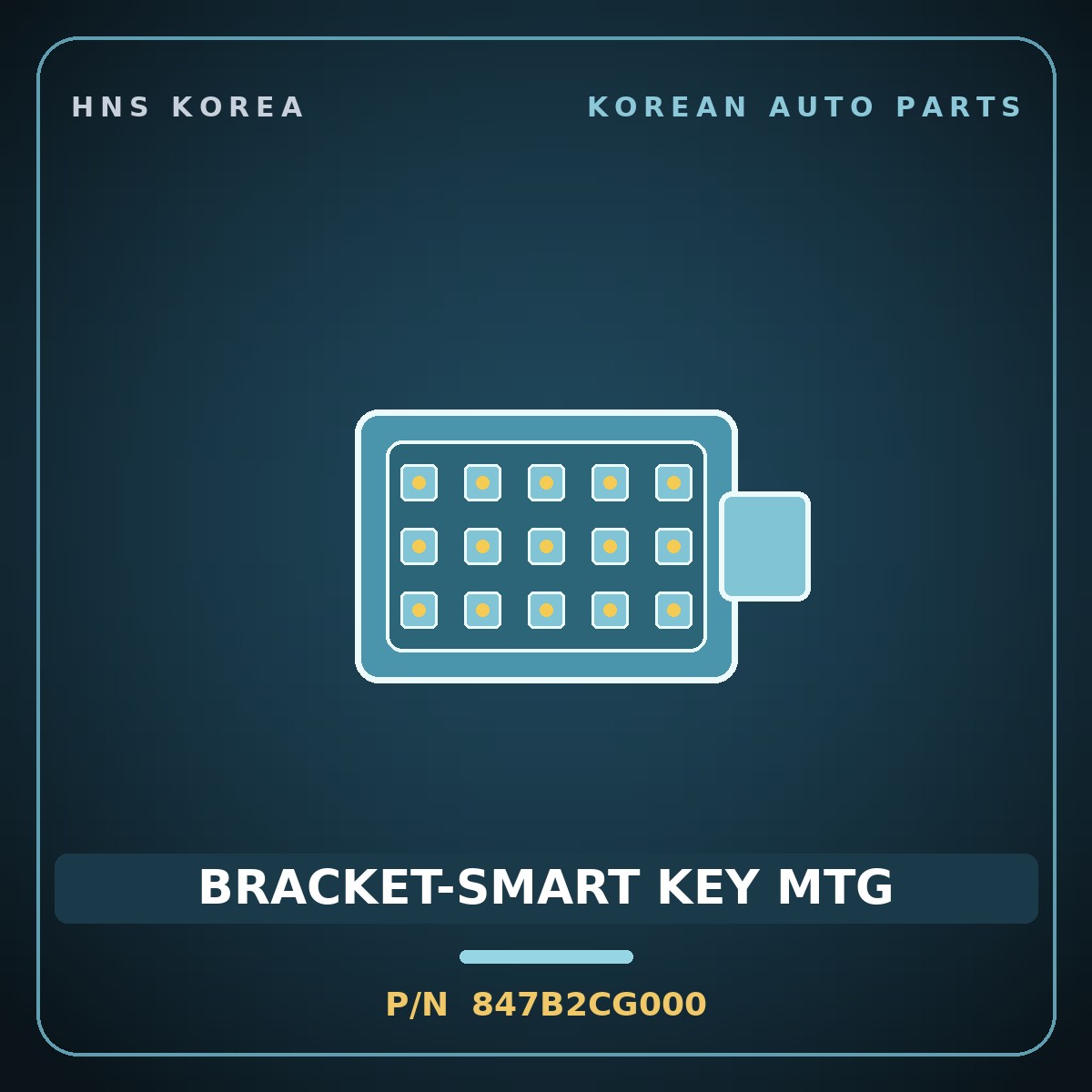 Genuine Mobis BRACKET-SMART KEY MTG 847B2CG000 for ST1 2021 HNS Parts Korea