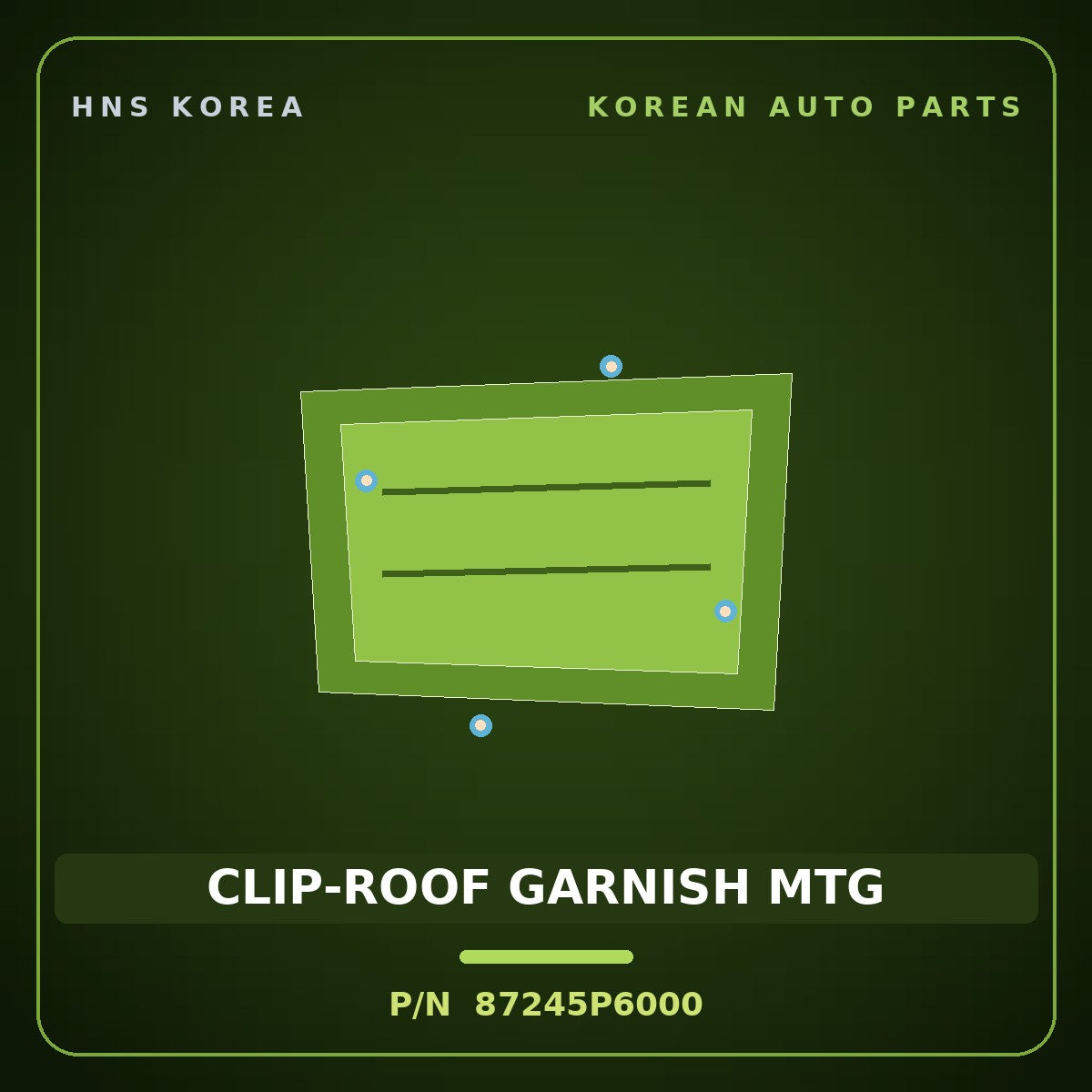 Genuine Mobis CLIP-ROOF GARNISH MTG 87245P6000 for Santa Fe 2024 HNS Parts Korea