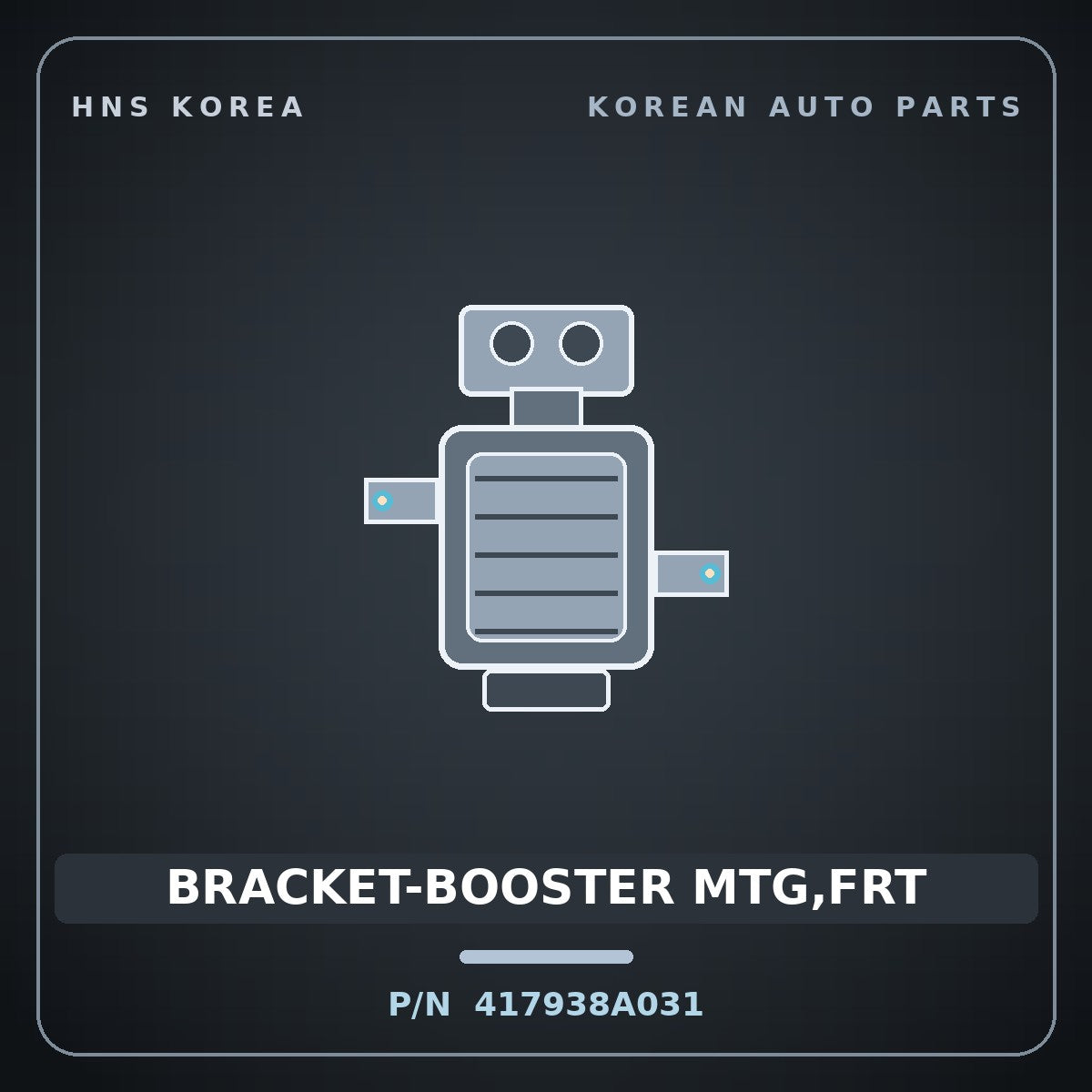 Genuine Mobis BRACKET-BOOSTER MTG,FRT 417938A031 for Aero City 1998 HNS Parts Korea