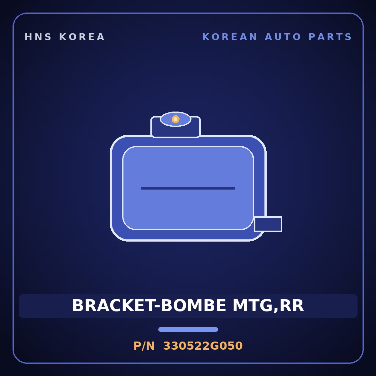 Genuine Mobis BRACKET-BOMBE MTG,RR 330522G050 for Lotze 2009 HNS Parts Korea