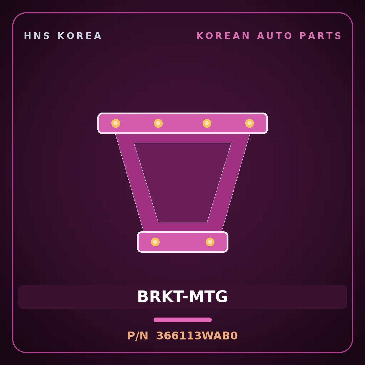 Genuine Mobis BRKT-MTG 366113WAB0 for Genesis GV80 2027 HNS Parts Korea