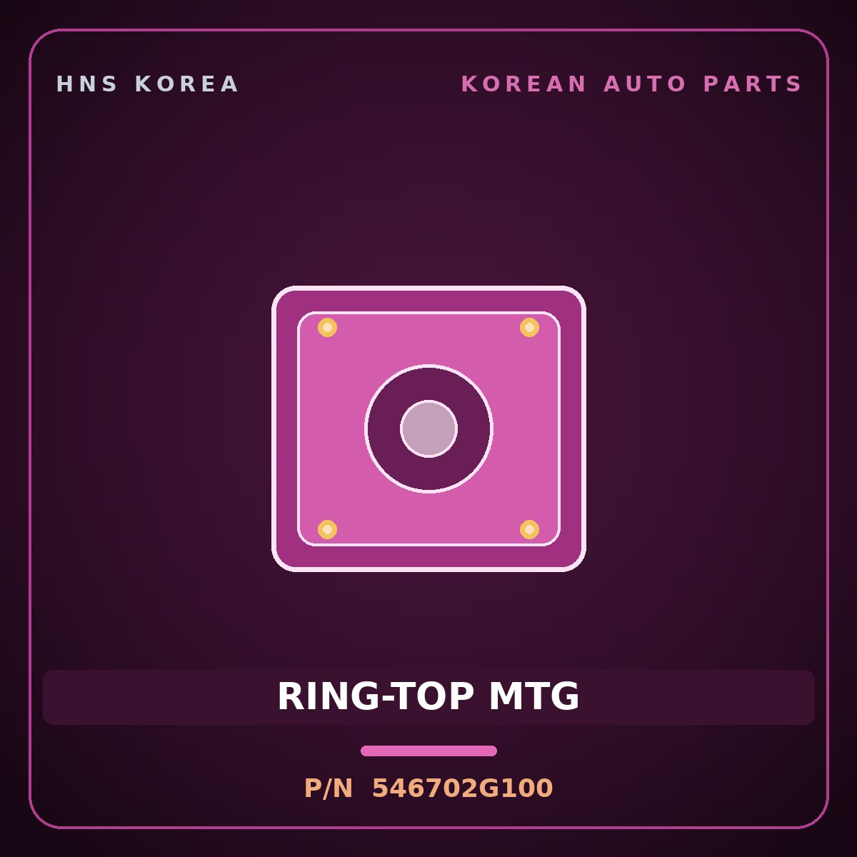 Genuine Mobis RING-TOP MTG 546702G100 for Lotze 2009 HNS Parts Korea
