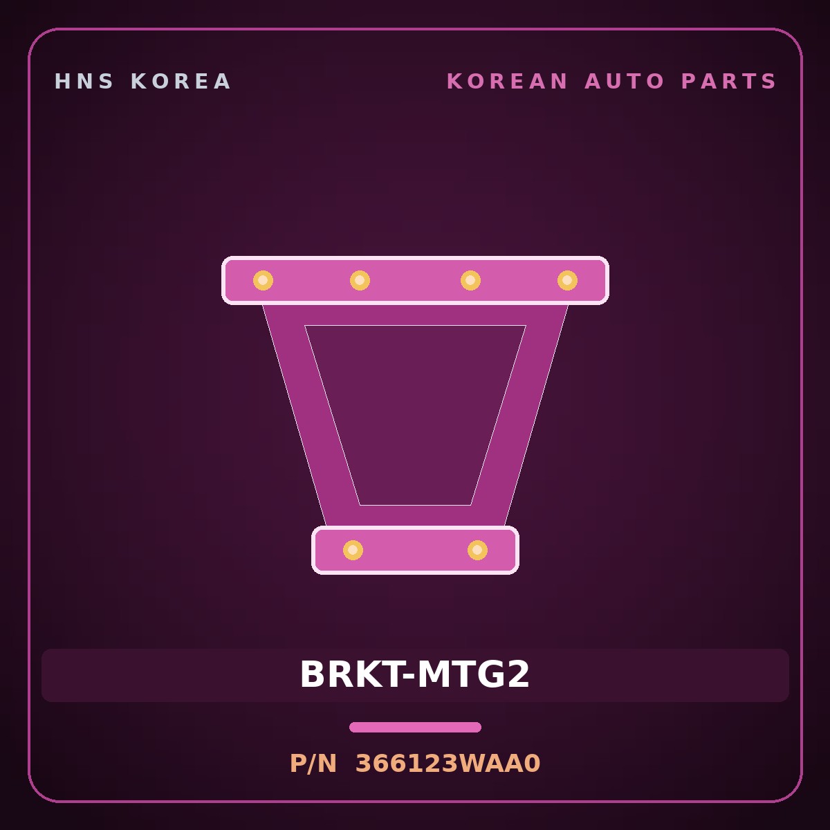 Genuine Mobis BRKT-MTG2 366123WAA0 for Genesis GV80 2027 HNS Parts Korea