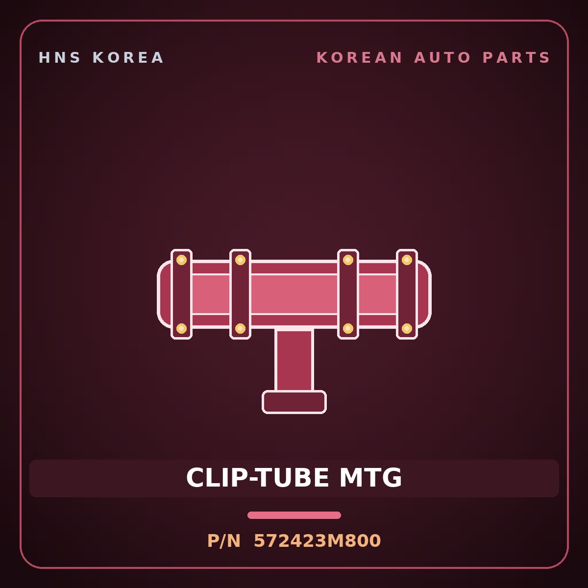 Genuine Mobis CLIP-TUBE MTG 572423M800 for Equus 2007 HNS Parts Korea