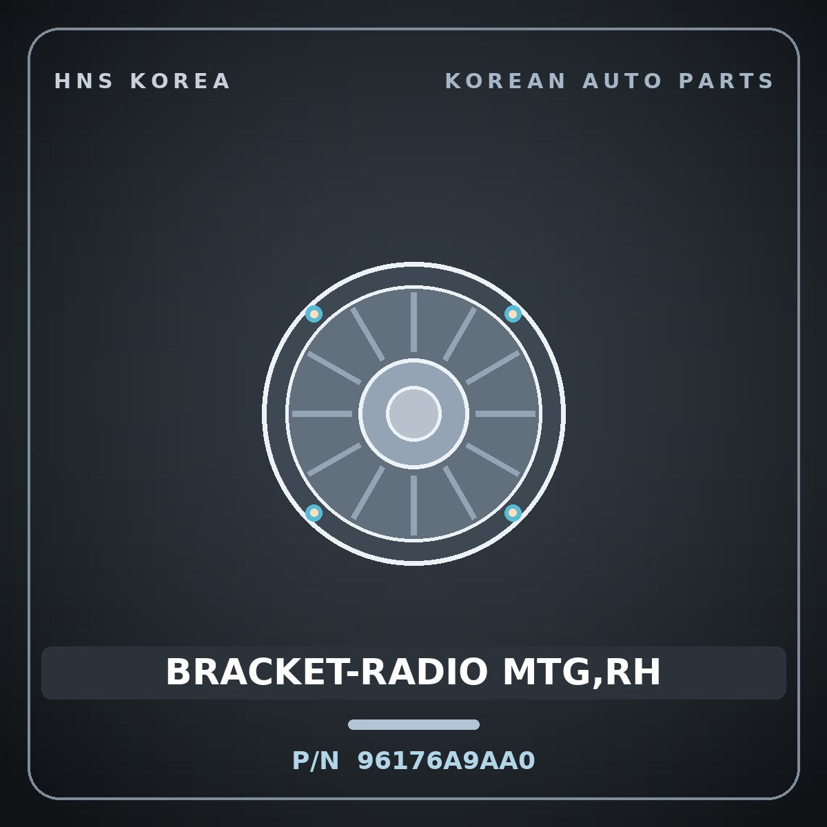 Genuine Mobis BRACKET-RADIO MTG,RH 96176A9AA0 for Carnival 2014 HNS Parts Korea