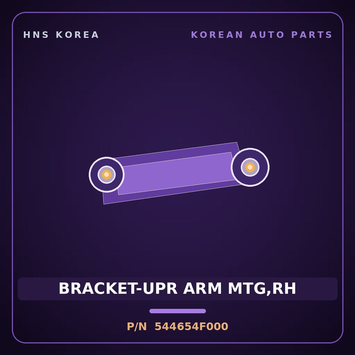 Genuine Mobis BRACKET-UPR ARM MTG,RH 544654F000 for Porter 2004 HNS Parts Korea