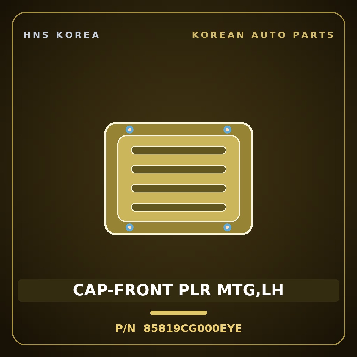 Genuine Mobis CAP-FRONT PLR MTG,LH 85819CG000EYE for Staria 2021 HNS Parts Korea
