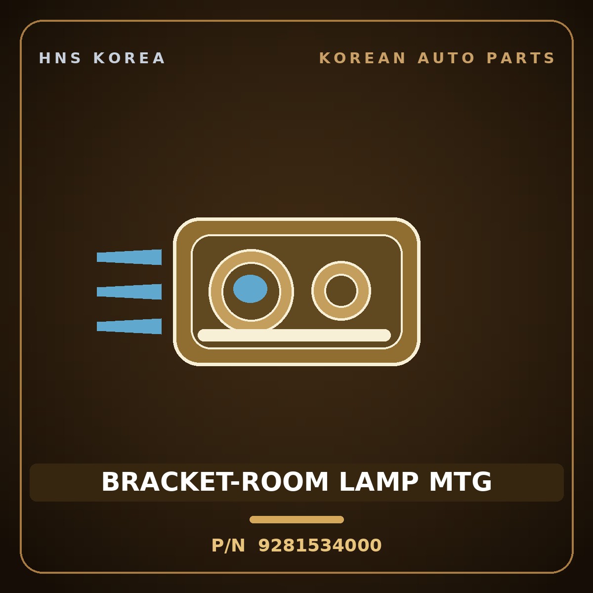 Genuine Mobis BRACKET-ROOM LAMP MTG 9281534000 for Sonata 1995 HNS Parts Korea