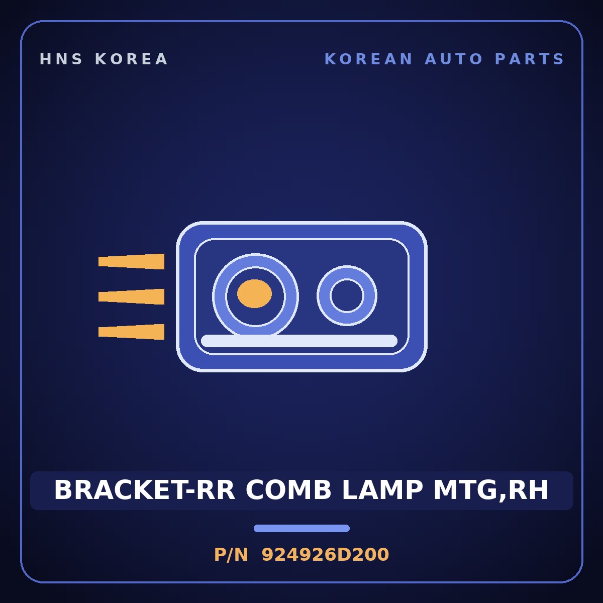 Genuine Mobis BRACKET-RR COMB LAMP MTG,RH 924926D200 for Pavise 2021 HNS Parts Korea