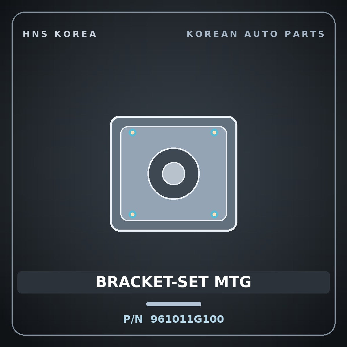 Genuine Mobis BRACKET-SET MTG 961011G100 for Pride 2006 HNS Parts Korea