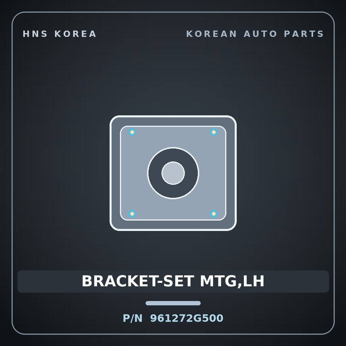 Genuine Mobis BRACKET-SET MTG,LH 961272G500 for Lotze 2009 HNS Parts Korea