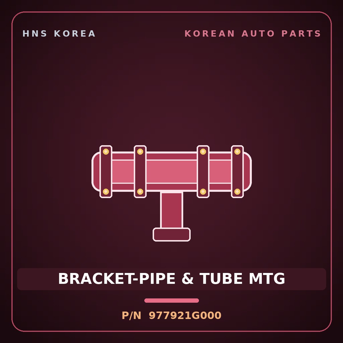 Genuine Mobis BRACKET-PIPE & TUBE MTG 977921G000 for Pride 2006 HNS Parts Korea