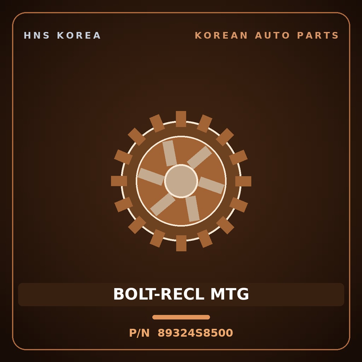 Genuine Mobis BOLT-RECL MTG 89324S8500 for Palisade 2019 HNS Parts Korea