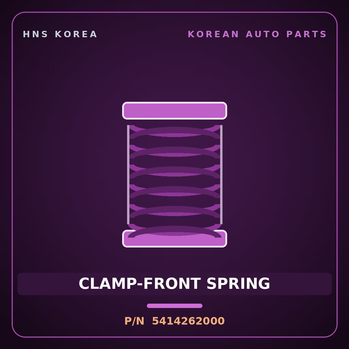 Genuine Mobis CLAMP-FRONT SPRING 5414262000 for 5-Ton Truck 1997 HNS Parts Korea