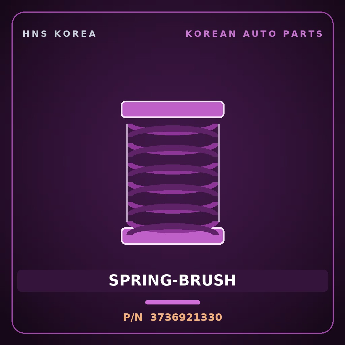 Genuine Mobis SPRING-BRUSH 3736921330 for 11-Ton Truck 1992 HNS Parts Korea
