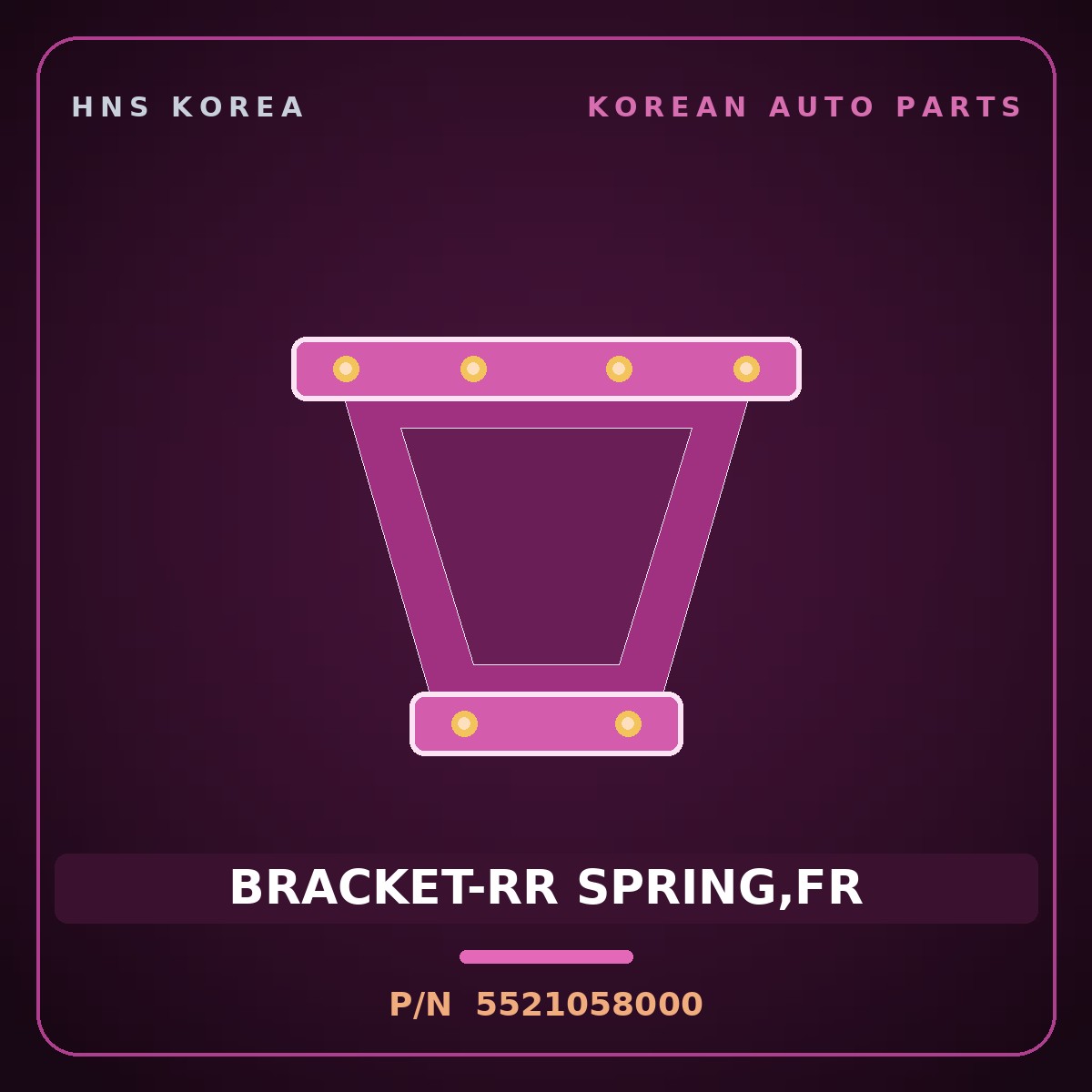 Genuine Mobis BRACKET-RR SPRING,FR 5521058000 for County 2008 HNS Parts Korea