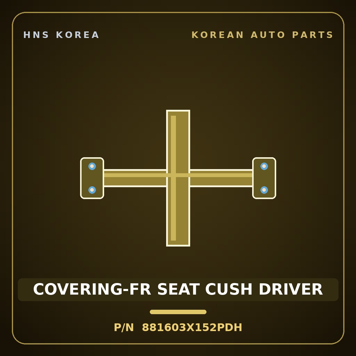 Genuine Mobis COVERING-FR SEAT CUSH DRIVER 881603X152PDH for Elantra 2011 HNS Parts Korea