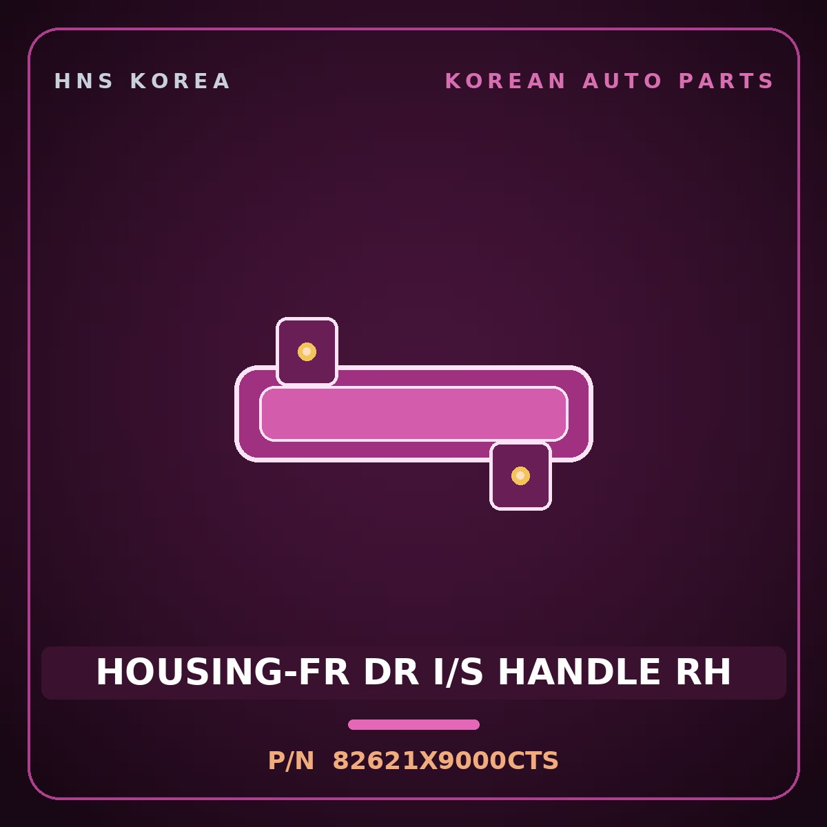 Genuine Mobis HOUSING-FR DR I/S HANDLE RH 82621X9000CTS for EV5 2025 HNS Parts Korea