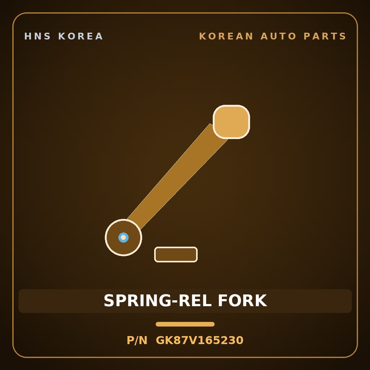 Genuine Mobis SPRING-REL FORK GK87V165230 for Mega Truck 2004 HNS Parts Korea