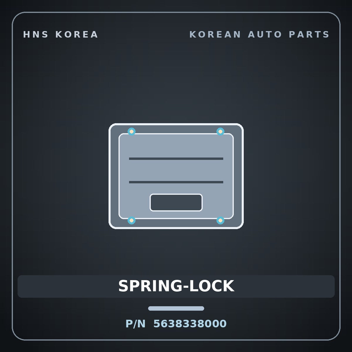 Genuine Mobis SPRING-LOCK 5638338000 for Optima 1999 HNS Parts Korea