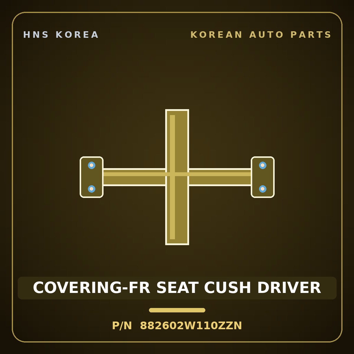 Genuine Mobis COVERING-FR SEAT CUSH DRIVER 882602W110ZZN for Santa Fe 2015 HNS Parts Korea