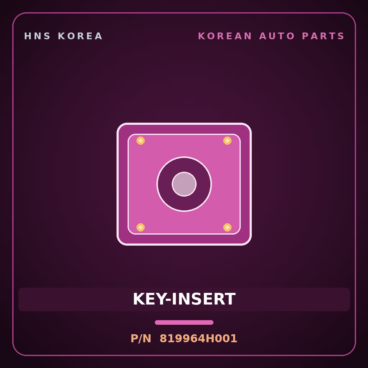Genuine Mobis KEY-INSERT 819964H001 for Grand Starex 2018 HNS Parts Korea