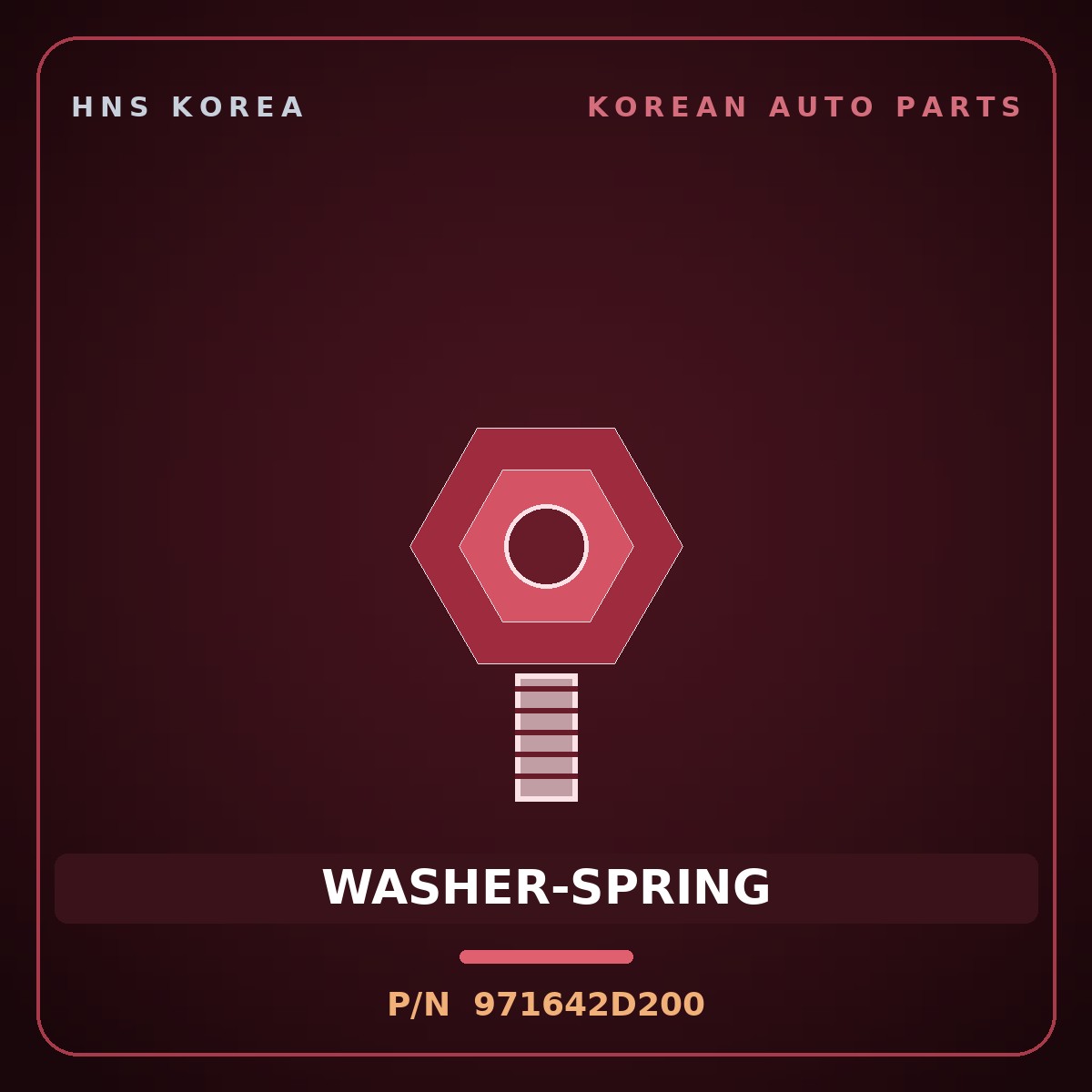 Genuine Mobis WASHER-SPRING 971642D200 for Elantra 2000 HNS Parts Korea