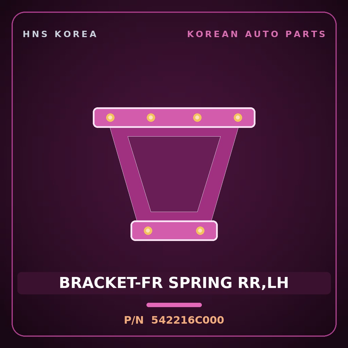 Genuine Mobis BRACKET-FR SPRING RR,LH 542216C000 for Mega Truck 2008 HNS Parts Korea