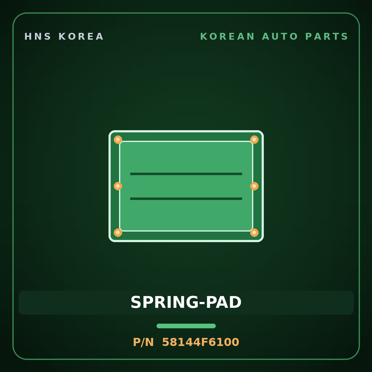 Genuine Mobis SPRING-PAD 58144F6100 for Grandeur 2016 HNS Parts Korea