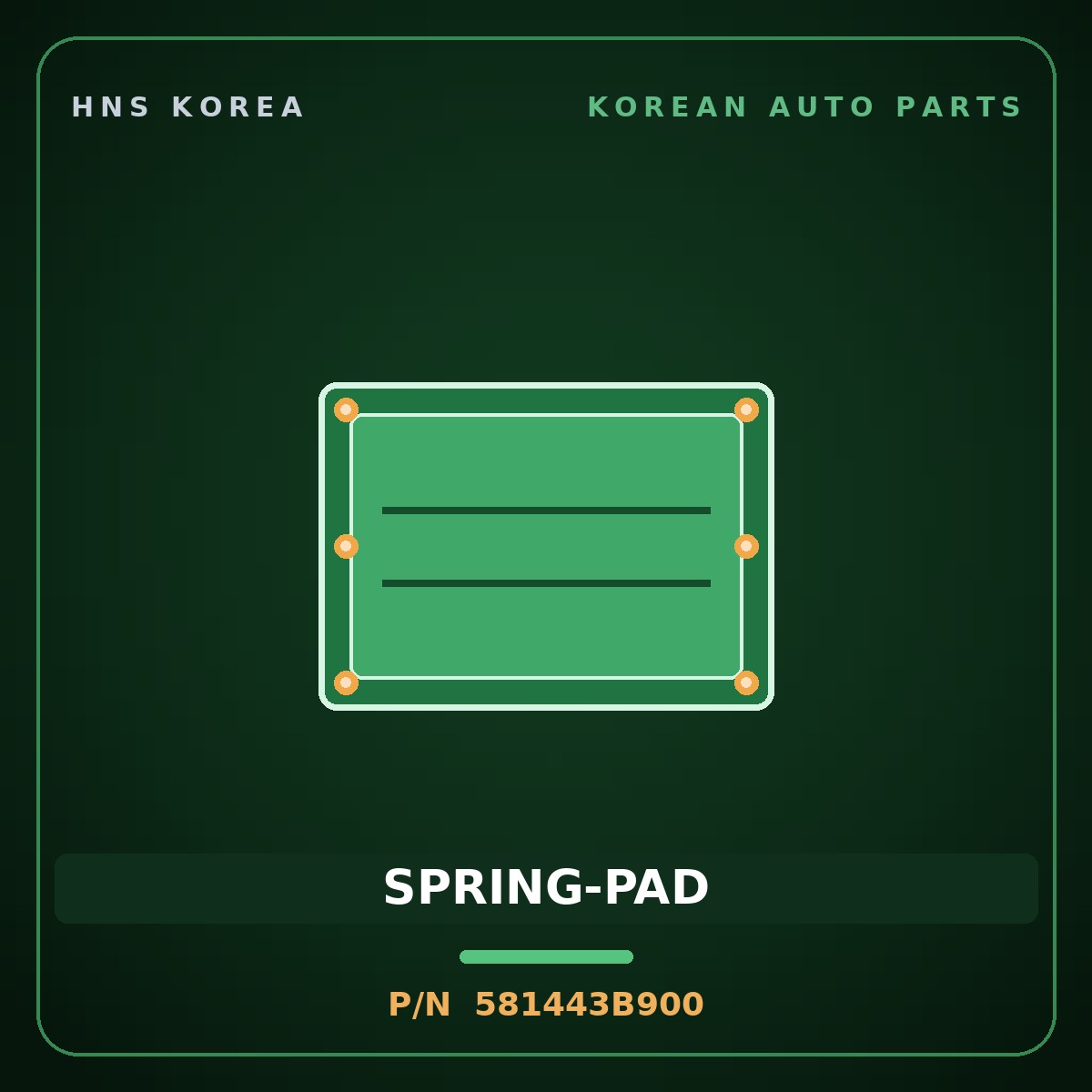 Genuine Mobis SPRING-PAD 581443B900 for Equus 2006 HNS Parts Korea