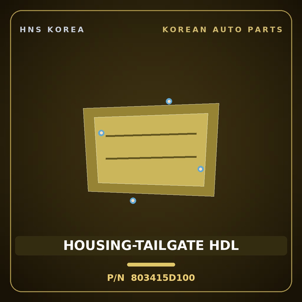 Genuine Mobis HOUSING-TAILGATE HDL 803415D100 for County 2020 HNS Parts Korea