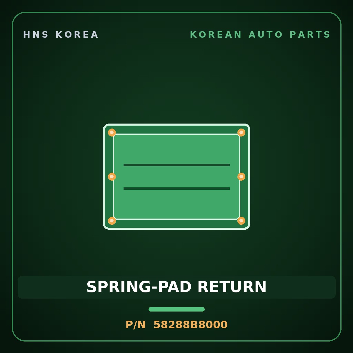 Genuine Mobis SPRING-PAD RETURN 58288B8000 for Maxcruz 2016 HNS Parts Korea